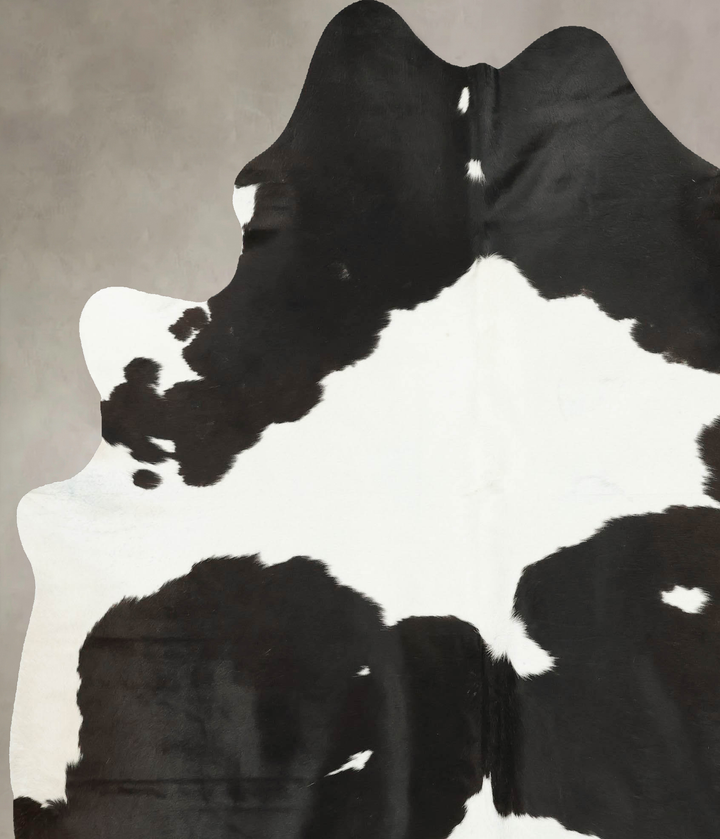 Black and White XX-Large Brazilian Cowhide Rug 8'1"H x 6'8"W #B16294 by Hudson Hides