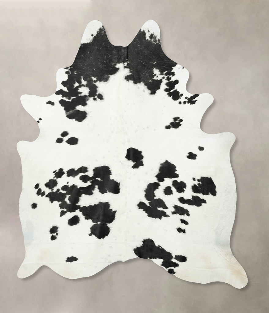Black and White XX-Large Brazilian Cowhide Rug 8'6"H x 6'10"W #B16295 by Hudson Hides