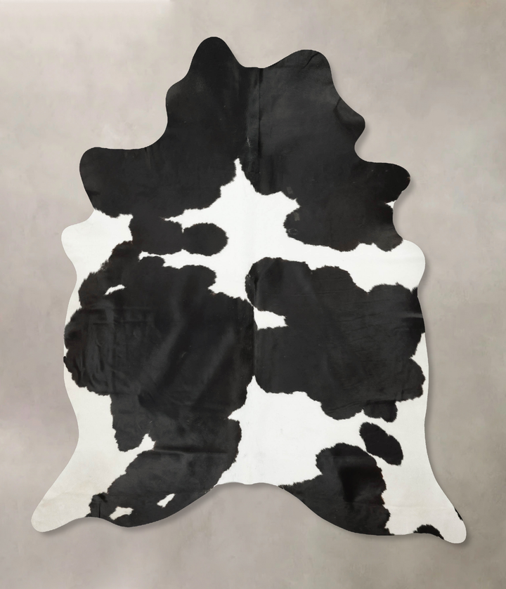 Black and White XX-Large Brazilian Cowhide Rug 8'6"H x 6'10"W #B16296 by Hudson Hides