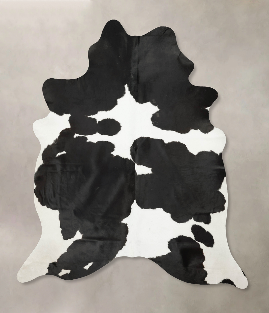 Black and White XX-Large Brazilian Cowhide Rug 8'6"H x 6'10"W #B16296 by Hudson Hides
