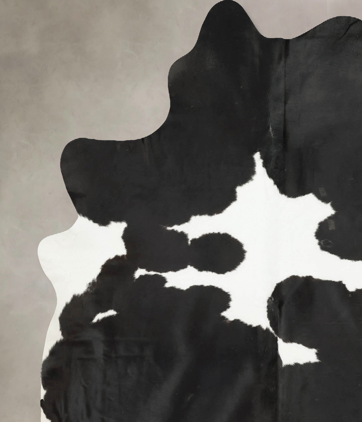 Black and White XX-Large Brazilian Cowhide Rug 8'6"H x 6'10"W #B16296 by Hudson Hides