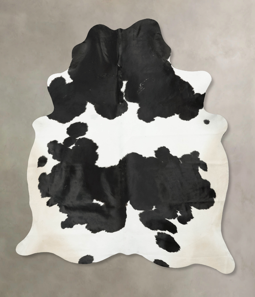 Black and White XX-Large Brazilian Cowhide Rug 8'6"H x 6'7"W #B16297 by Hudson Hides