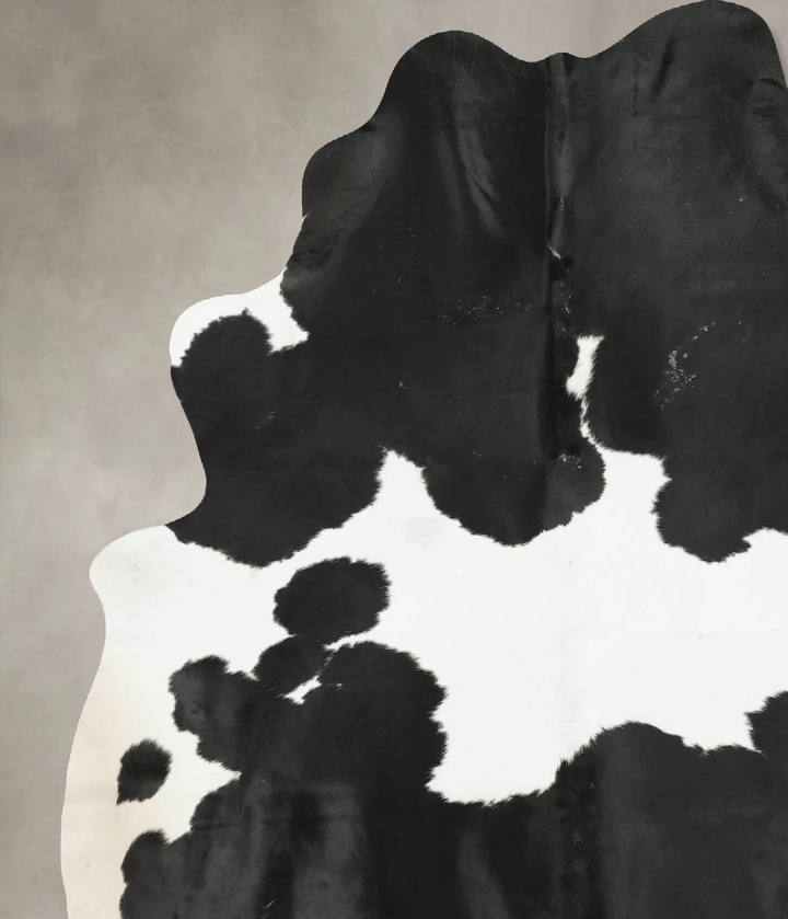 Black and White XX-Large Brazilian Cowhide Rug 8'6"H x 6'7"W #B16297 by Hudson Hides
