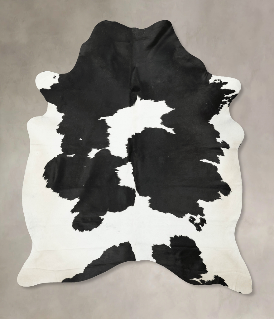 Black and White XX-Large Brazilian Cowhide Rug 9'0"H x 7'2"W #B16298 by Hudson Hides