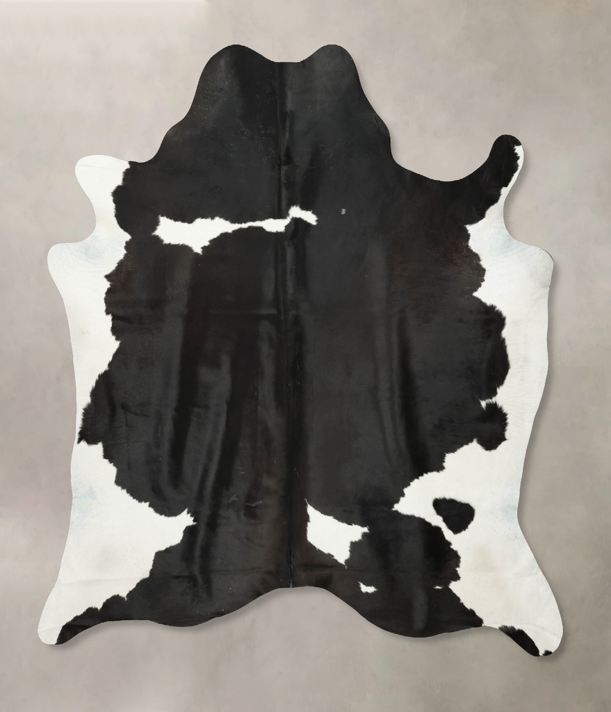 Black and White X-Large Brazilian Cowhide Rug 7'6"H x 6'7"W #B16303 by Hudson Hides