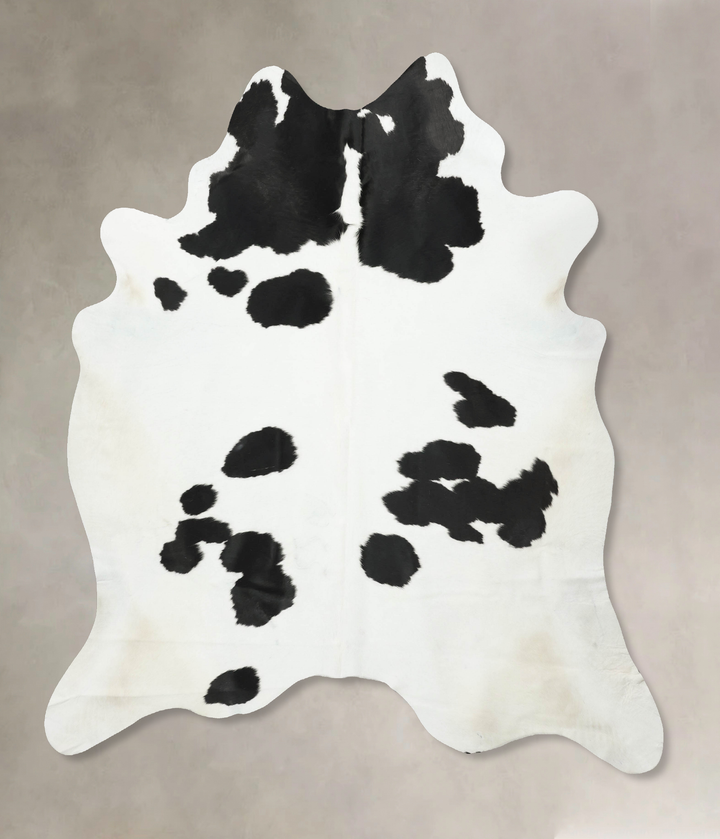 Black and White XX-Large Brazilian Cowhide Rug 7'11"H x 7'1"W #B16308 by Hudson Hides