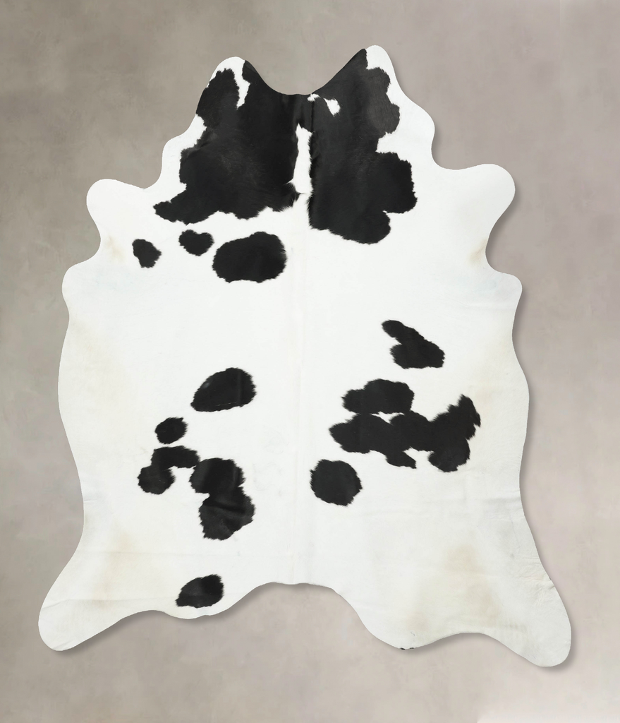 Black and White XX-Large Brazilian Cowhide Rug 7'11"H x 7'1"W #B16308 by Hudson Hides