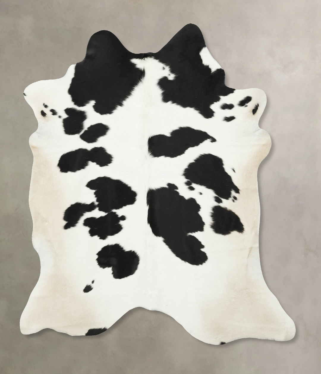 Black and White X-Large Brazilian Cowhide Rug 7'0"H x 6'5"W #B16309 by