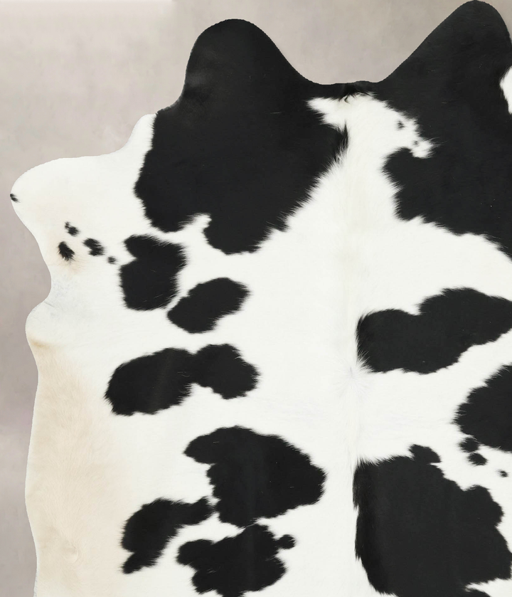 Black and White X-Large Brazilian Cowhide Rug 7'0"H x 6'5"W #B16309 by Hudson Hides