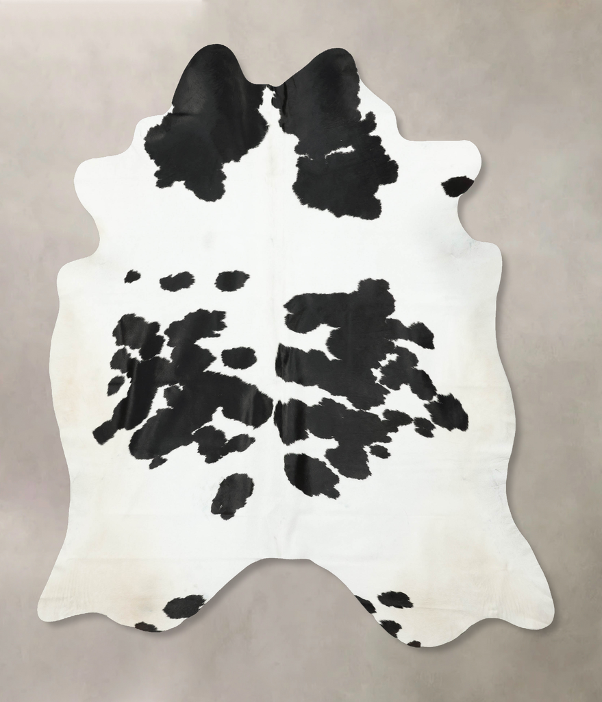 Black and White XX-Large Brazilian Cowhide Rug 8'7"H x 7'6"W #B16311 by Hudson Hides