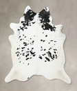 Black and White XX-Large Brazilian Cowhide Rug 7'8"H x 6'8"W #B16312 by Hudson Hides
