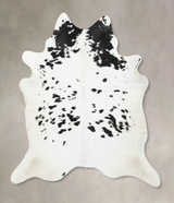 Black and White XX-Large Brazilian Cowhide Rug 7'8"H x 6'8"W #B16312 by Hudson Hides