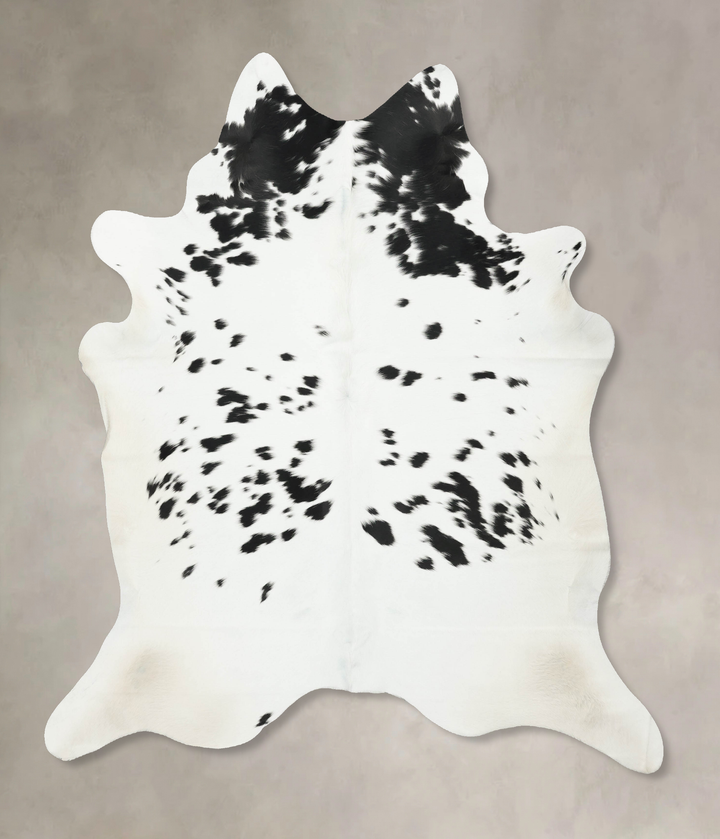 Black and White XX-Large Brazilian Cowhide Rug 7'8"H x 6'8"W #B16312 by Hudson Hides