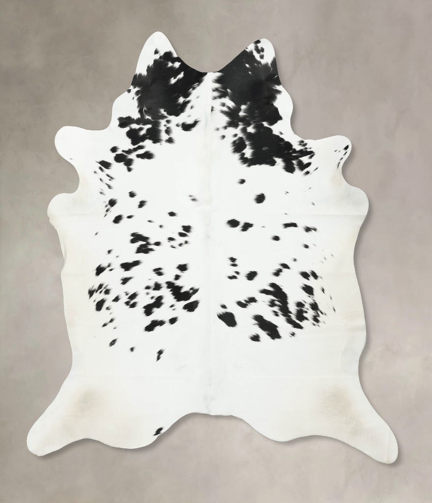 Black and White XX-Large Brazilian Cowhide Rug 7'8"H x 6'8"W #B16312 by Hudson Hides