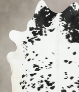 Black and White XX-Large Brazilian Cowhide Rug 7'8"H x 6'8"W #B16312 by Hudson Hides