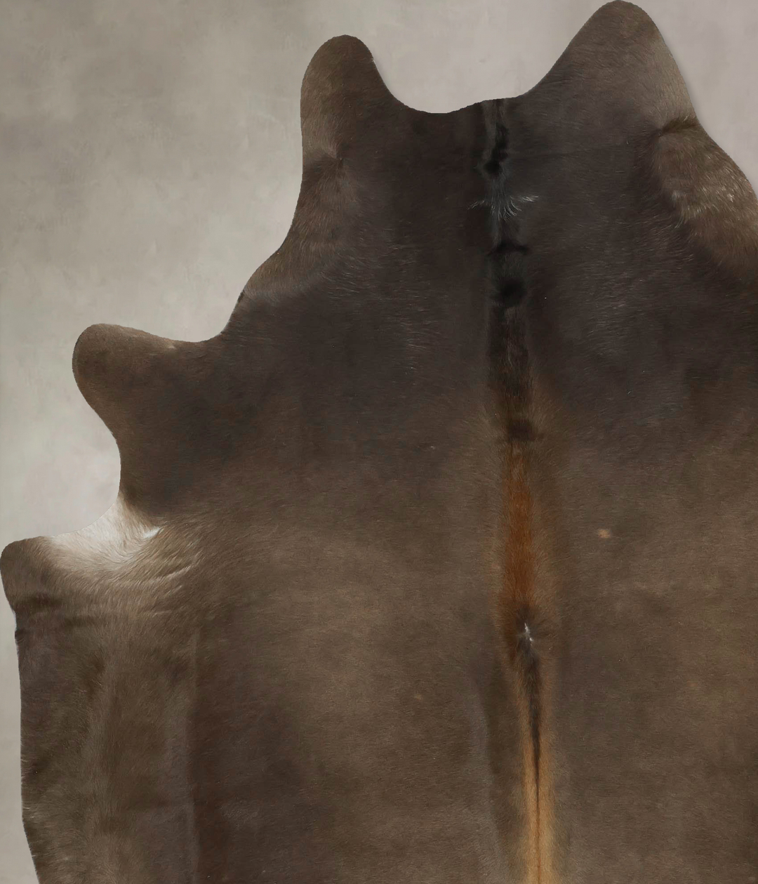 Chocolate XX-Large Brazilian Cowhide Rug 7'9"H x 6'8"W #B16316 by Huds