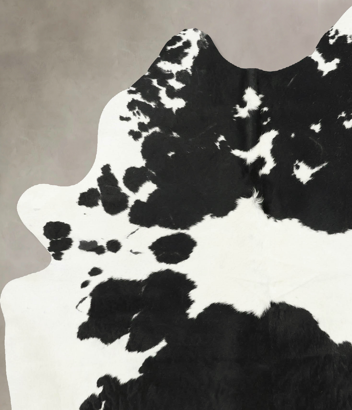 Black and White X-Large Brazilian Cowhide Rug 7'3"H x 5'9"W #B16317 by Hudson Hides