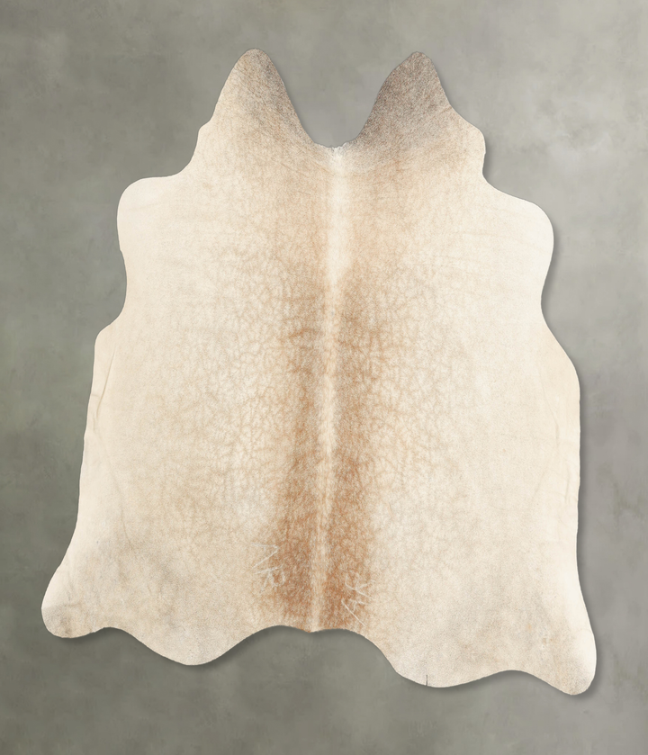 Grey with Beige Large Brazilian Cowhide Rug 5'10"H x 6'10"W #B1632 by Hudson Hides