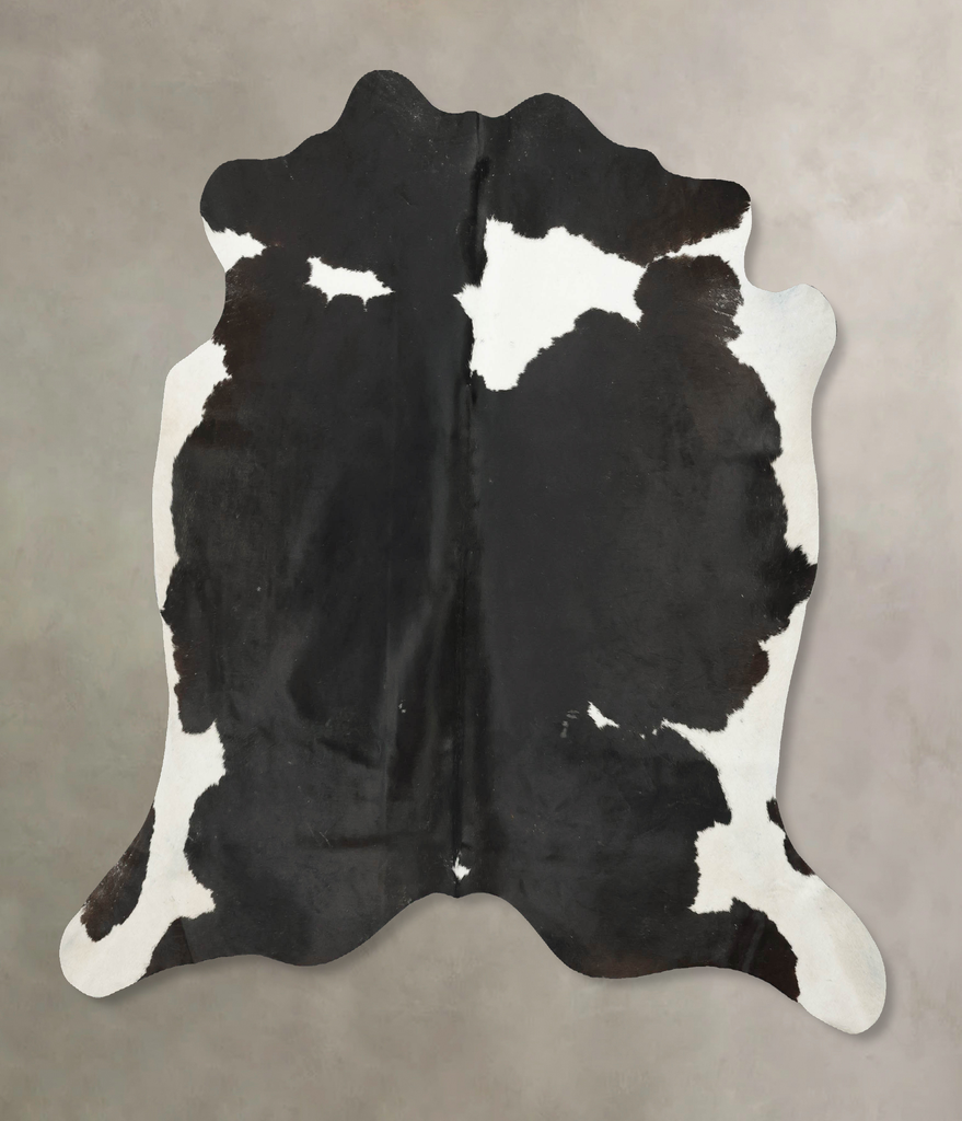 Black and White X-Large Brazilian Cowhide Rug 6'7"H x 6'10"W #B16321 by Hudson Hides