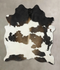 Chocolate and White Large Brazilian Cowhide Rug 6'11