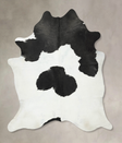 Black and White XX-Large Brazilian Cowhide Rug 8'3"H x 7'1"W #B16325 by Hudson Hides