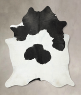 Black and White XX-Large Brazilian Cowhide Rug 8'3"H x 7'1"W #B16325 by Hudson Hides