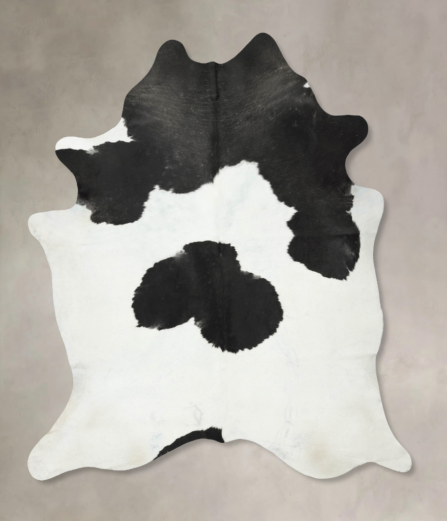 Black and White XX-Large Brazilian Cowhide Rug 8'3"H x 7'1"W #B16325 by Hudson Hides