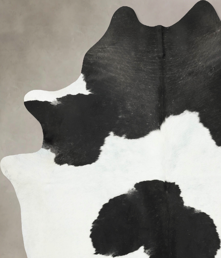 Black and White XX-Large Brazilian Cowhide Rug 8'3"H x 7'1"W #B16325 by Hudson Hides