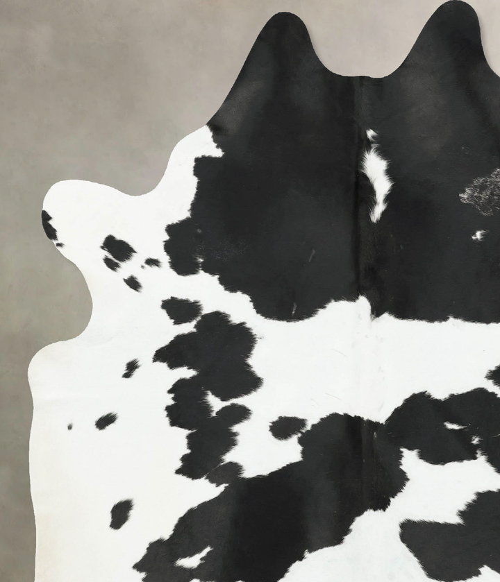 Black and White X-Large Brazilian Cowhide Rug 8'0"H x 6'3"W #B16326 by Hudson Hides