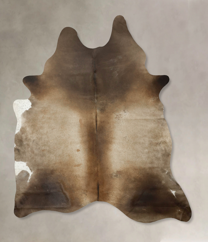 Grey with Beige XX-Large Brazilian Cowhide Rug 8'8"H x 6'10"W #B16327 by Hudson Hides