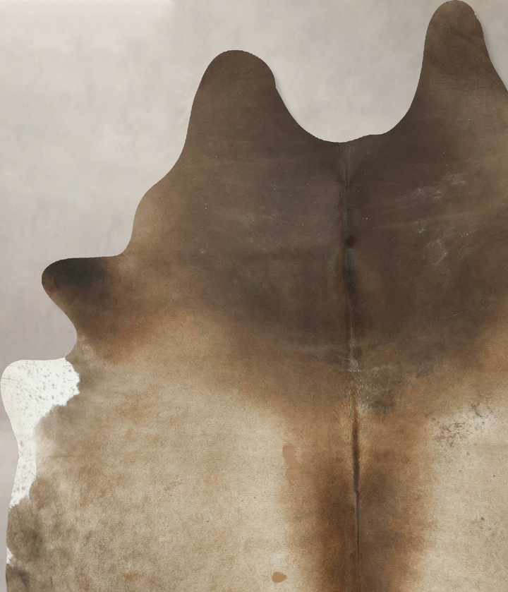 Grey with Beige XX-Large Brazilian Cowhide Rug 8'8"H x 6'10"W #B16327 by Hudson Hides