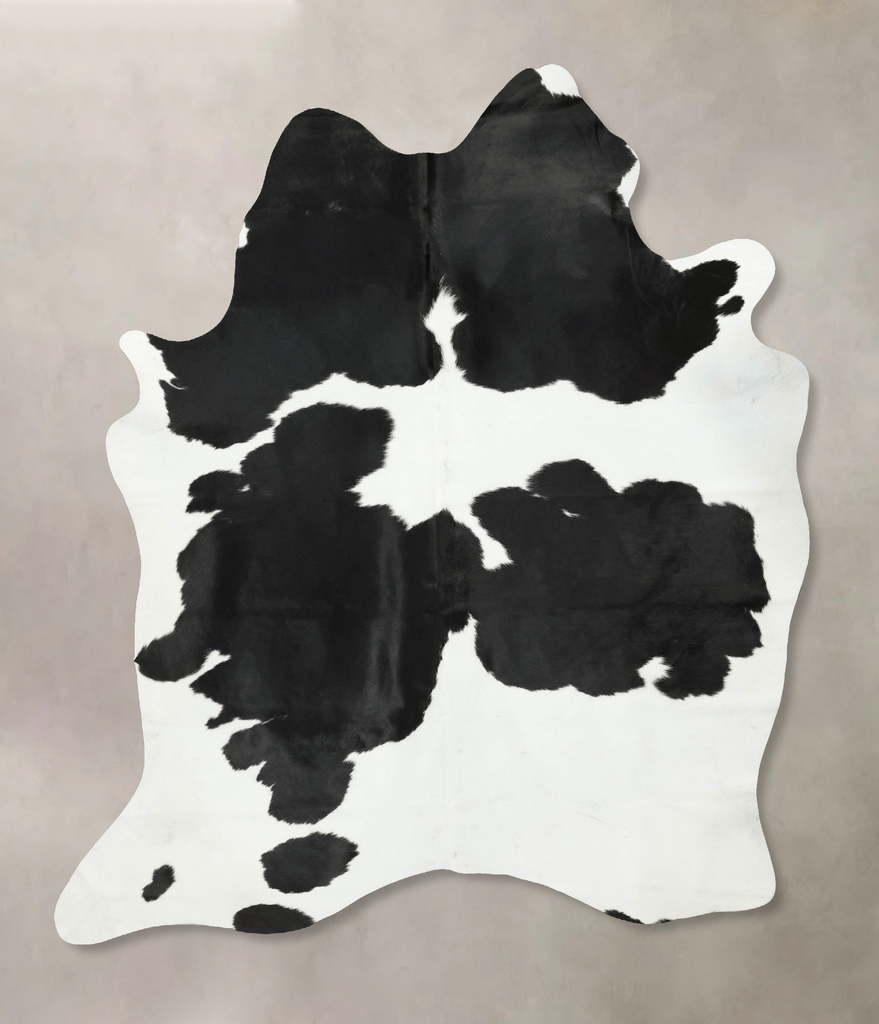Black and White XX-Large Brazilian Cowhide Rug 8'5"H x 6'5"W #B16329 by Hudson Hides