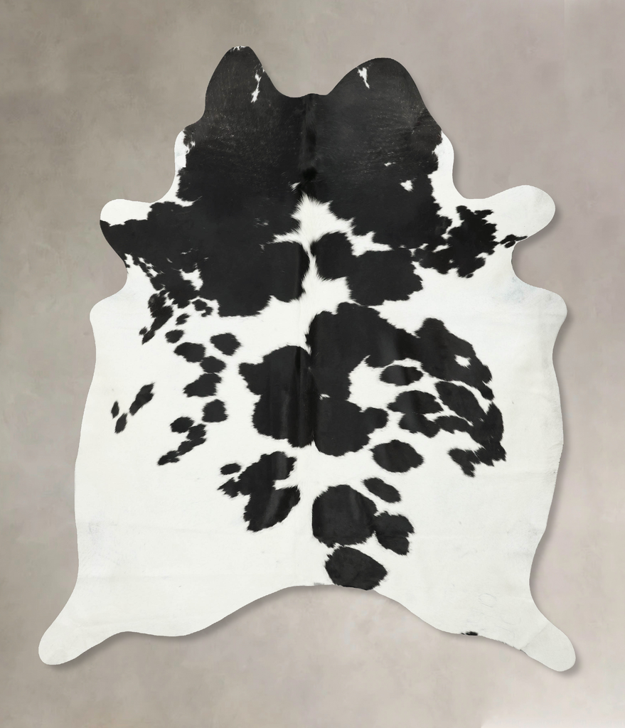 Black and White XX-Large Brazilian Cowhide Rug 8'5"H x 7'0"W #B16331 by Hudson Hides