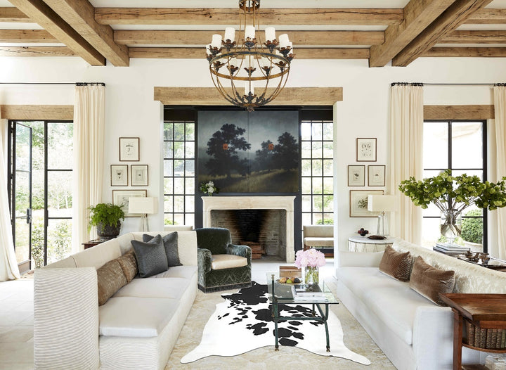 Black and White XX-Large Brazilian Cowhide Rug 8'5"H x 7'0"W #B16331 by Hudson Hides