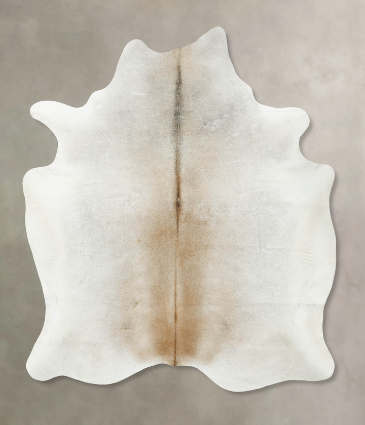 Grey with Beige XX-Large Brazilian Cowhide Rug 8'1"H x 6'3"W #B16336 by Hudson Hides