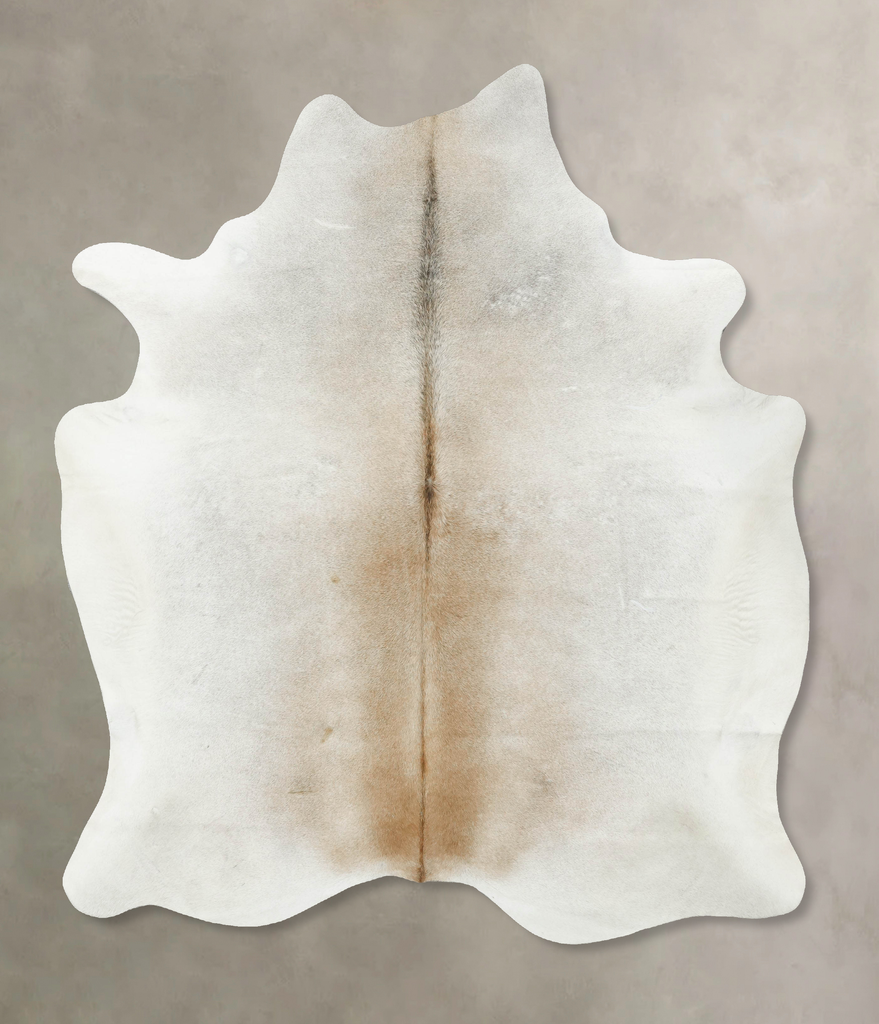 Grey with Beige XX-Large Brazilian Cowhide Rug 8'1"H x 6'3"W #B16336 by Hudson Hides