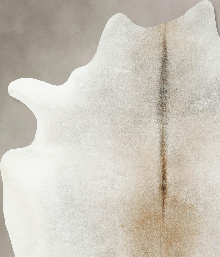 Grey with Beige XX-Large Brazilian Cowhide Rug 8'1"H x 6'3"W #B16336 by Hudson Hides
