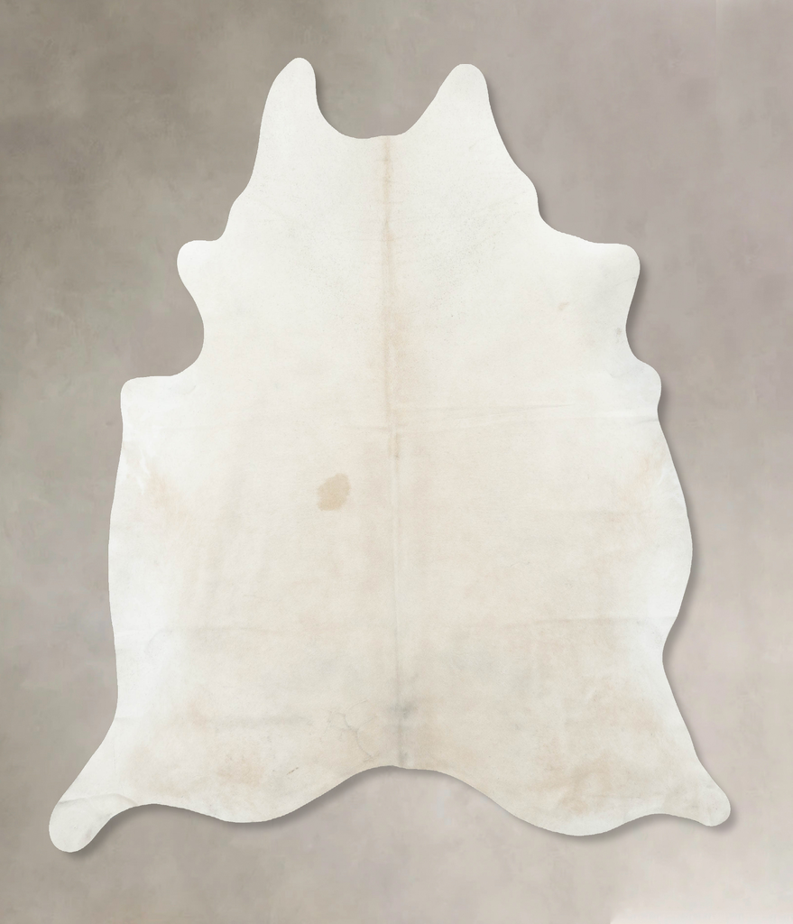 Ivory with Beige XX-Large Brazilian Cowhide Rug 8'3"H x 7'3"W #B16337 by Hudson Hides
