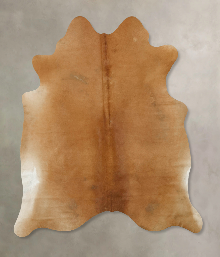Solid Brown XX-Large Brazilian Cowhide Rug 7'8"H x 6'9"W #B16339 by Hudson Hides