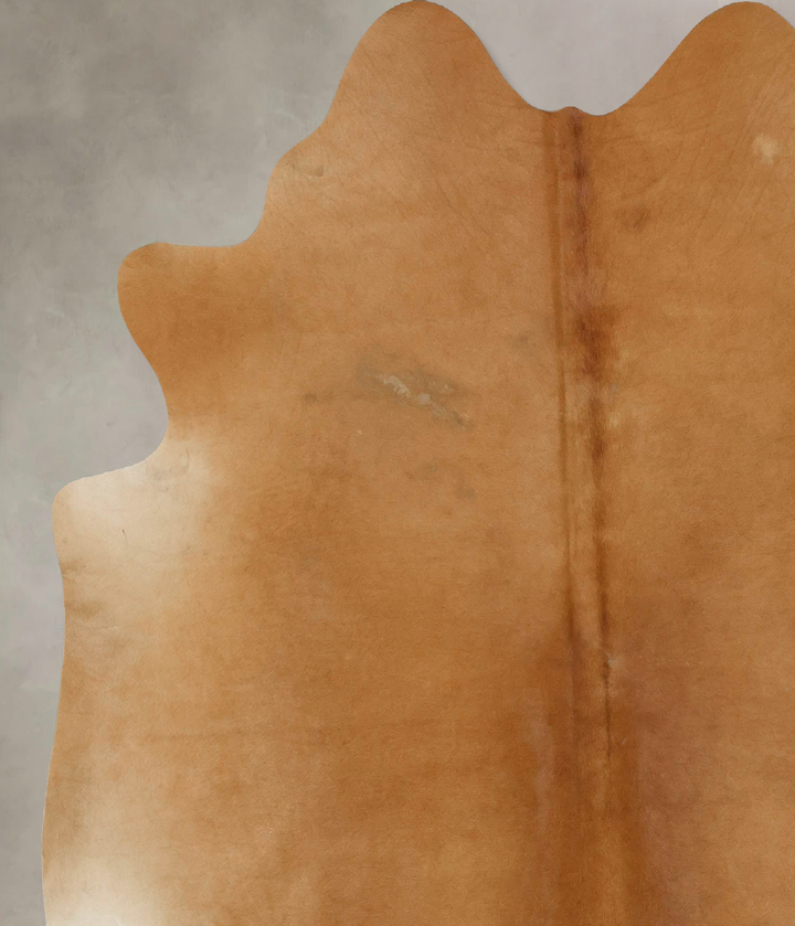 Solid Brown XX-Large Brazilian Cowhide Rug 7'8"H x 6'9"W #B16339 by Hudson Hides