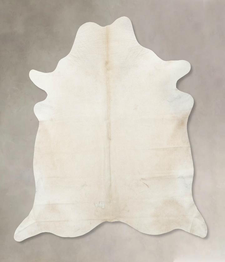 Ivory with Beige XX-Large Brazilian Cowhide Rug 8'2"H x 7'7"W #B16341 by Hudson Hides