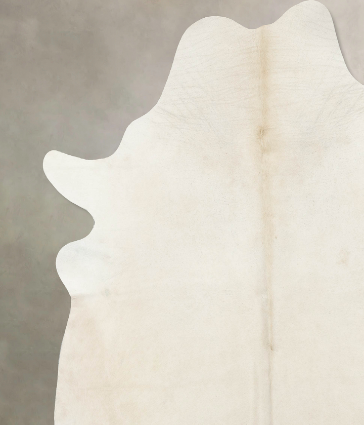 Ivory with Beige XX-Large Brazilian Cowhide Rug 8'2"H x 7'7"W #B16341 by Hudson Hides