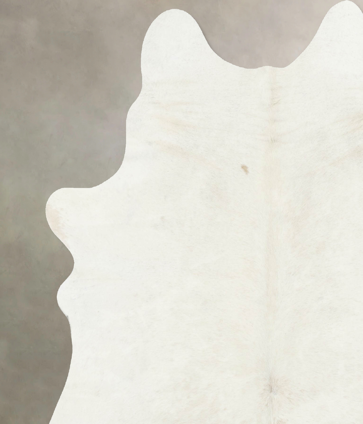 Ivory with Beige X-Large Brazilian Cowhide Rug 7'7"H x 6'0"W #B16342 by Hudson Hides