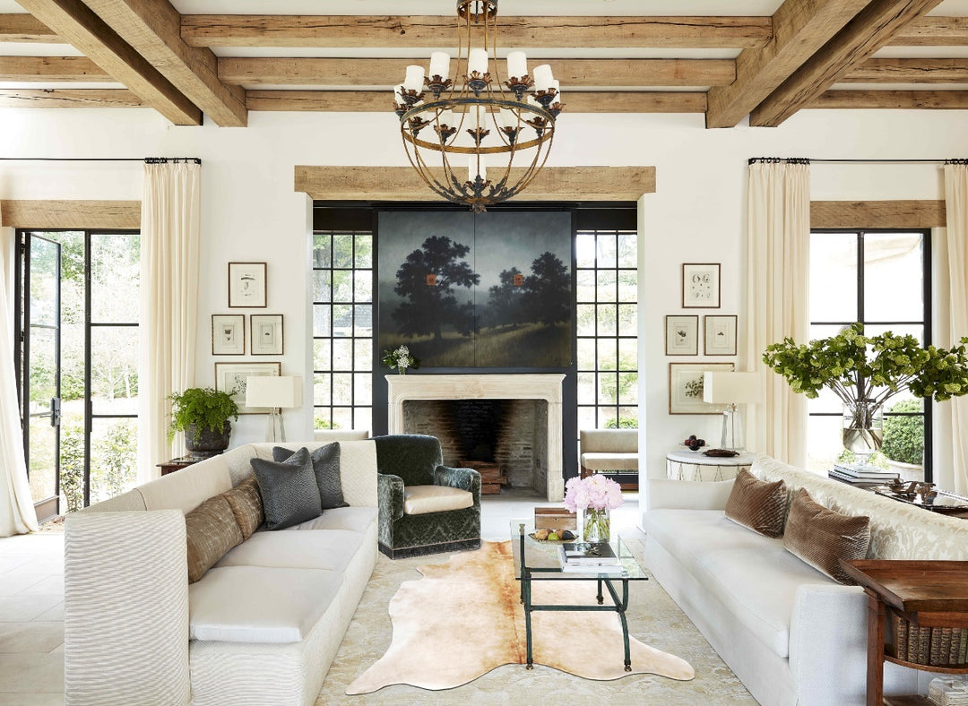 Palomino X-Large Brazilian Cowhide Rug 7'6"H x 6'6"W #B16343 by Hudson