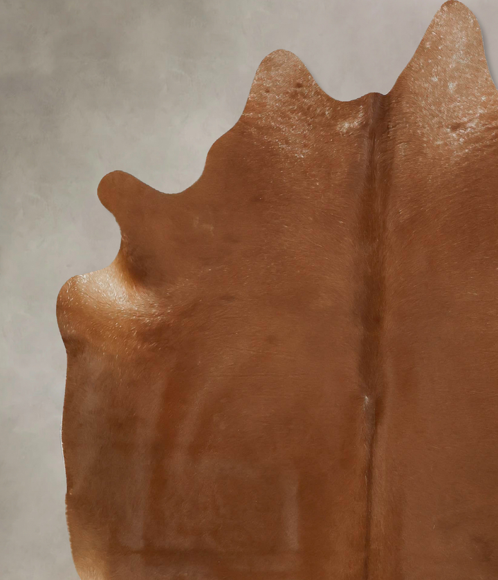 Solid Brown X-Large Brazilian Cowhide Rug 7'5"H x 6'5"W #B16344 by Hudson Hides