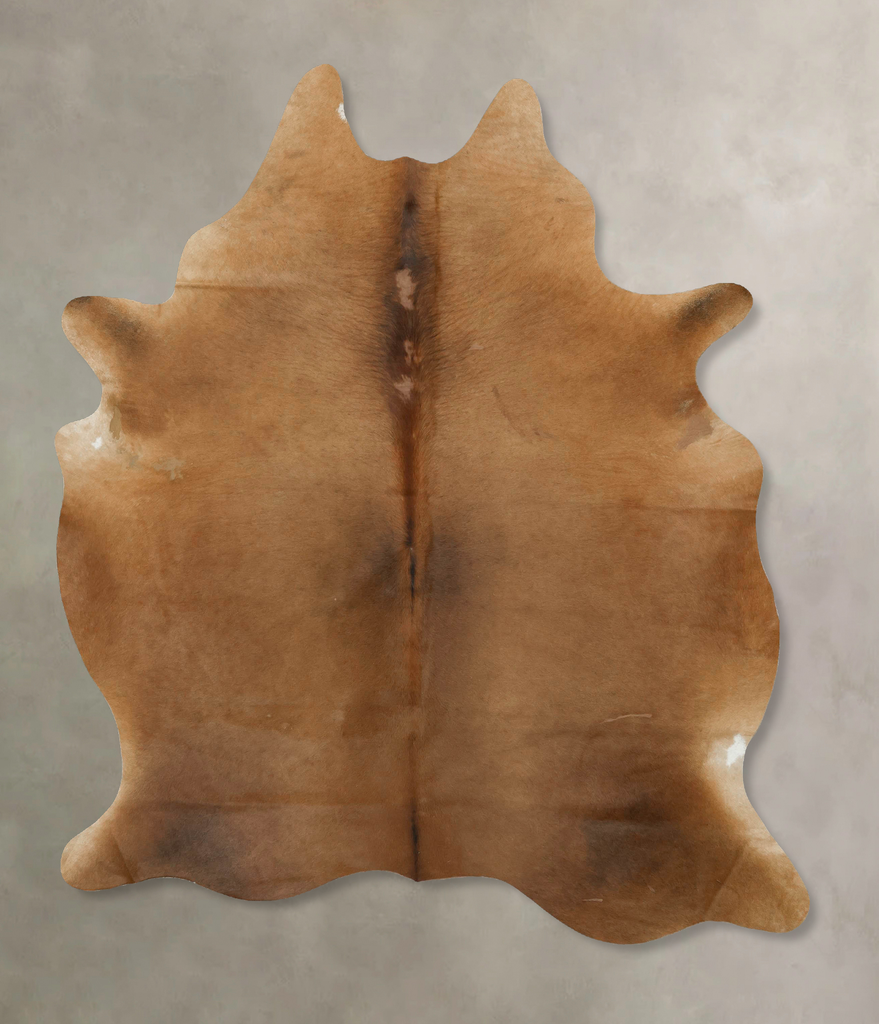 Solid Brown X-Large Brazilian Cowhide Rug 7'3"H x 5'10"W #B16347 by Hudson Hides