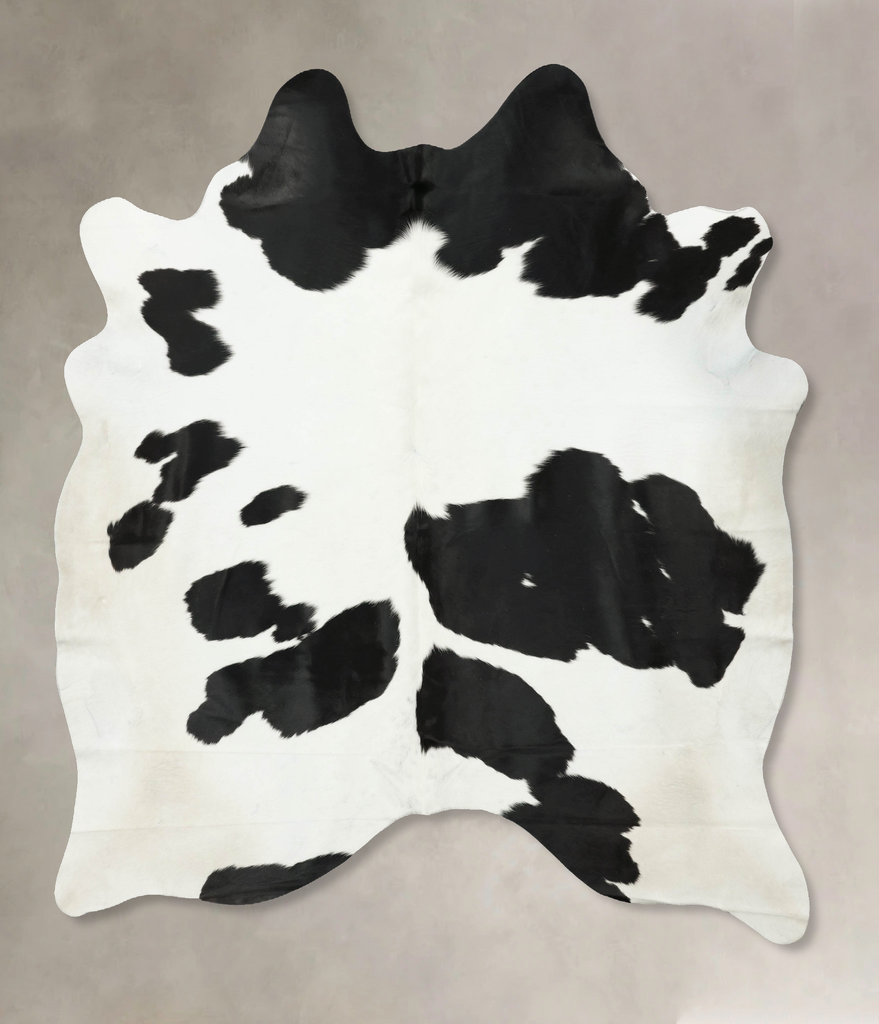 Black and White XX-Large Brazilian Cowhide Rug 8'0"H x 6'9"W #B16348 by Hudson Hides