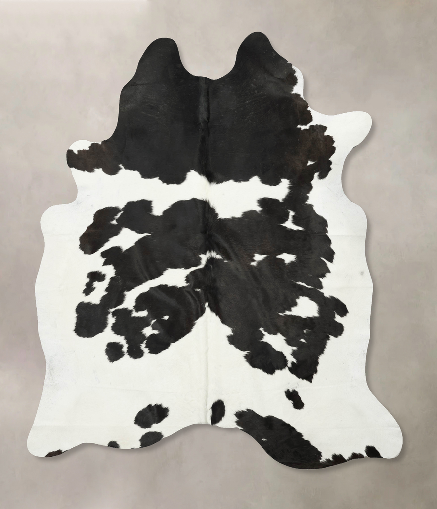 Black and White XX-Large Brazilian Cowhide Rug 8'3"H x 6'11"W #B16349 by Hudson Hides