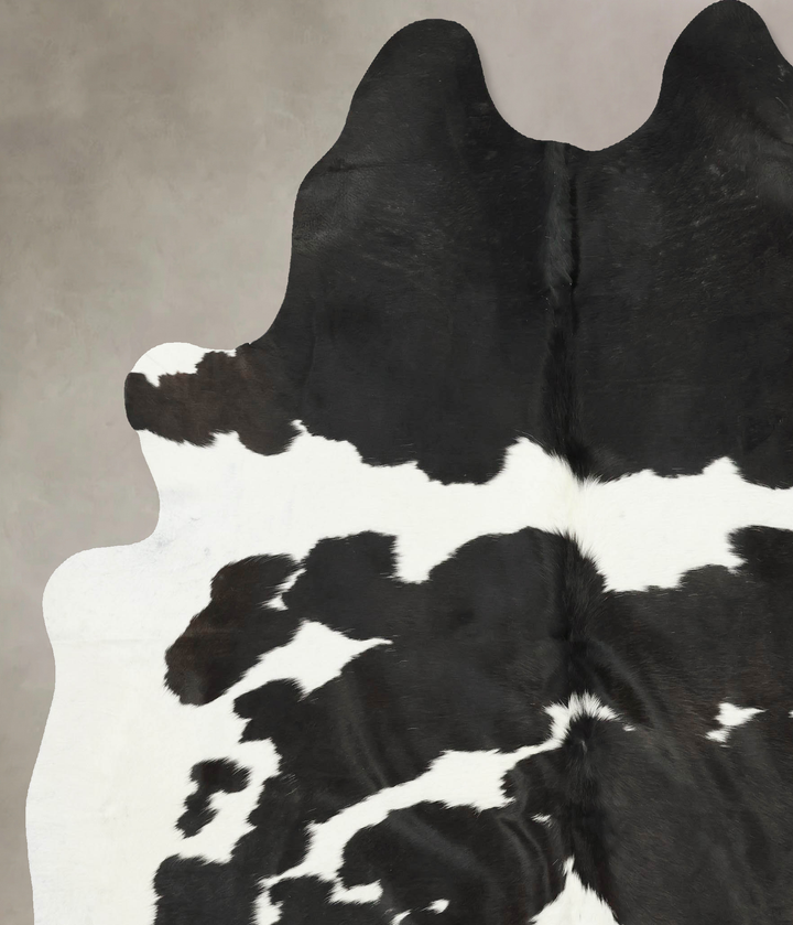 Black and White XX-Large Brazilian Cowhide Rug 8'3"H x 6'11"W #B16349 by Hudson Hides