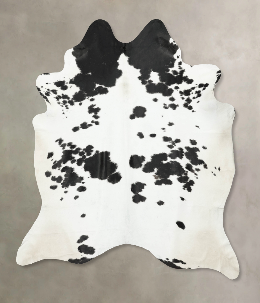 Black and White XX-Large Brazilian Cowhide Rug 8'5"H x 6'11"W #B16351 by Hudson Hides